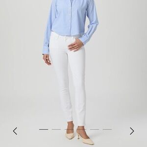 Paige white cuff slim jean